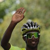 Biniam Girmay a remporté le sprint à Turin KEYSTONE/AP/Jerome Delay